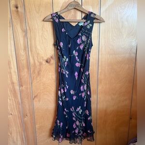 absolutely stunning 100% silk floral dress by robbie bee